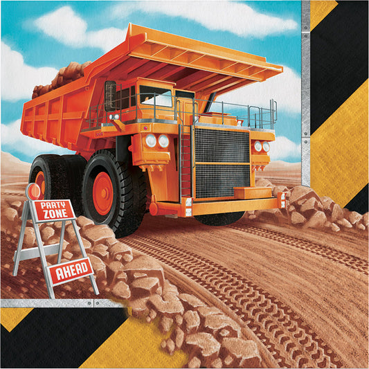 Big Dig Construction Luncheon Napkins 192 ct