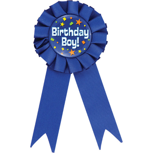 Birthday Boy Award Ribbons 12 ct