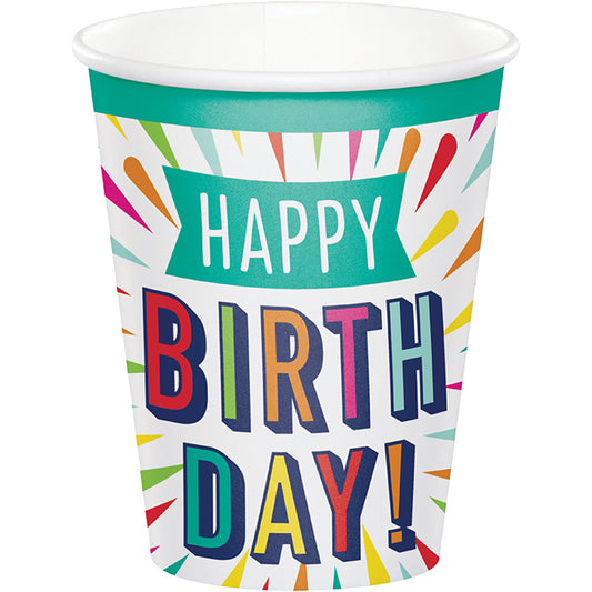 Birthday Burst Cups 96 ct