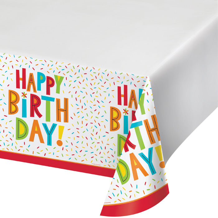 Birthday Fun Plastic Tablecloths 12 ct