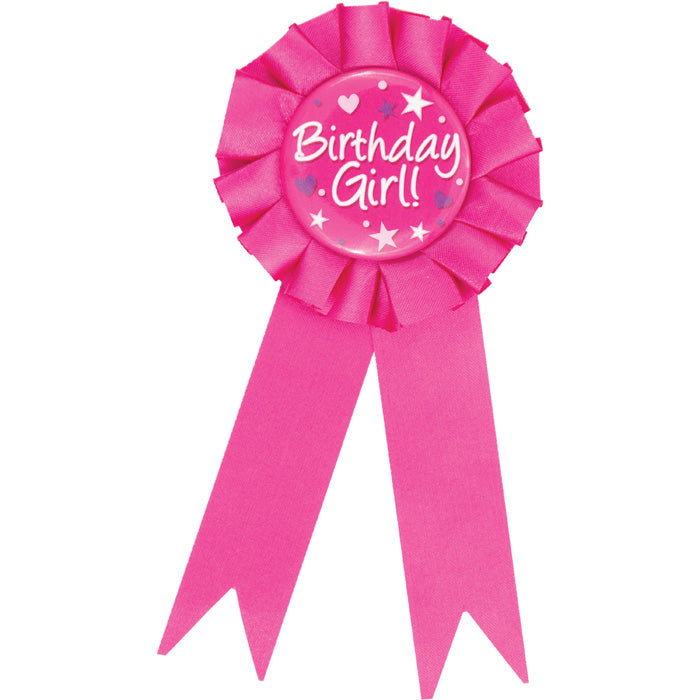 Birthday Girl Award Ribbons 12 ct