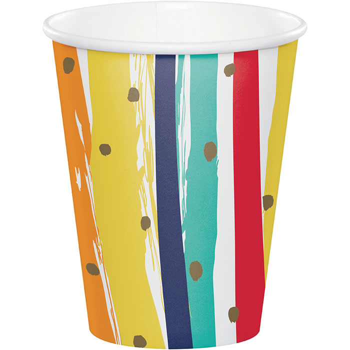 Birthday Stripes Paper Cups 96 ct