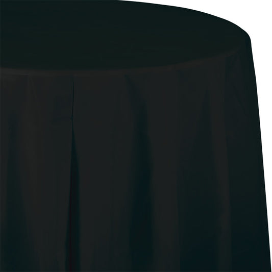 Black Velvet Octy-Round Plastic Tablecloths 12 ct