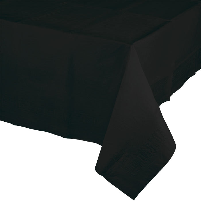 Black Velvet Paper Tablecloths 6 ct