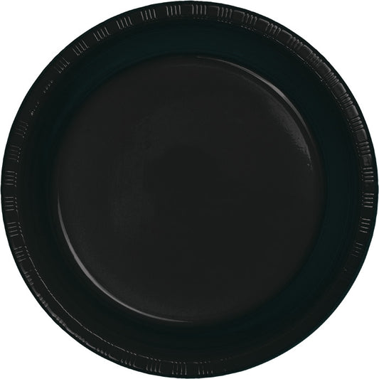 Black Velvet Plastic Banquet Plates 240 ct