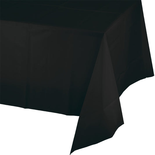 Black Velvet Plastic Tablecloths 12 ct