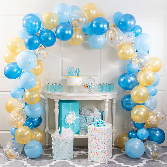 Blue and Gold Balloon Arch Kits 672 ct