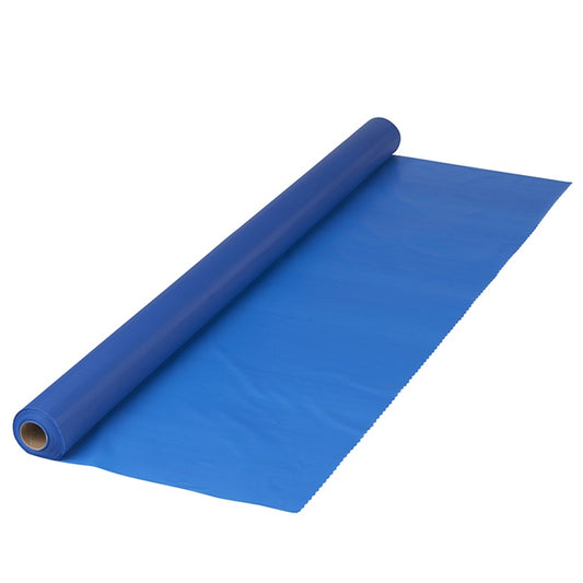 Blue Plastic Banquet Table Roll 1 ct