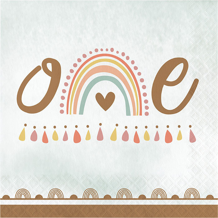 Boho Rainbow 1st Birthday Luncheon Napkins 192 ct