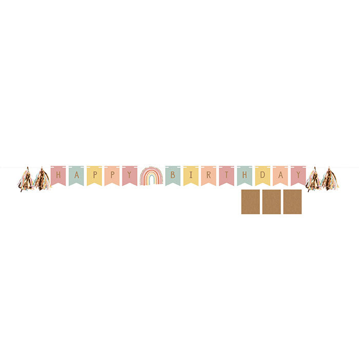 Boho Rainbow Banners 12 ct