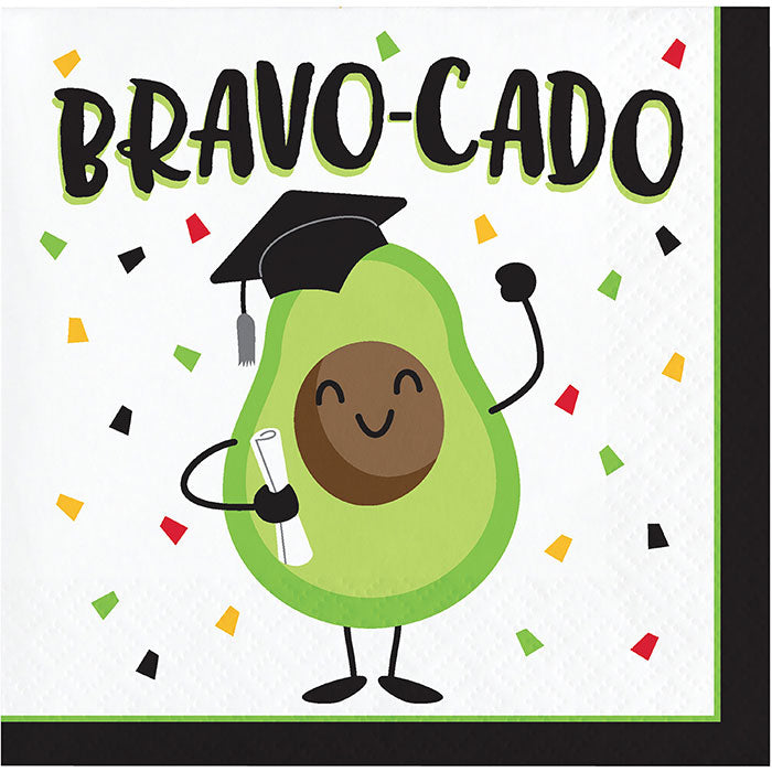 Bravo-cado Graduation Beverage Napkins 192 ct