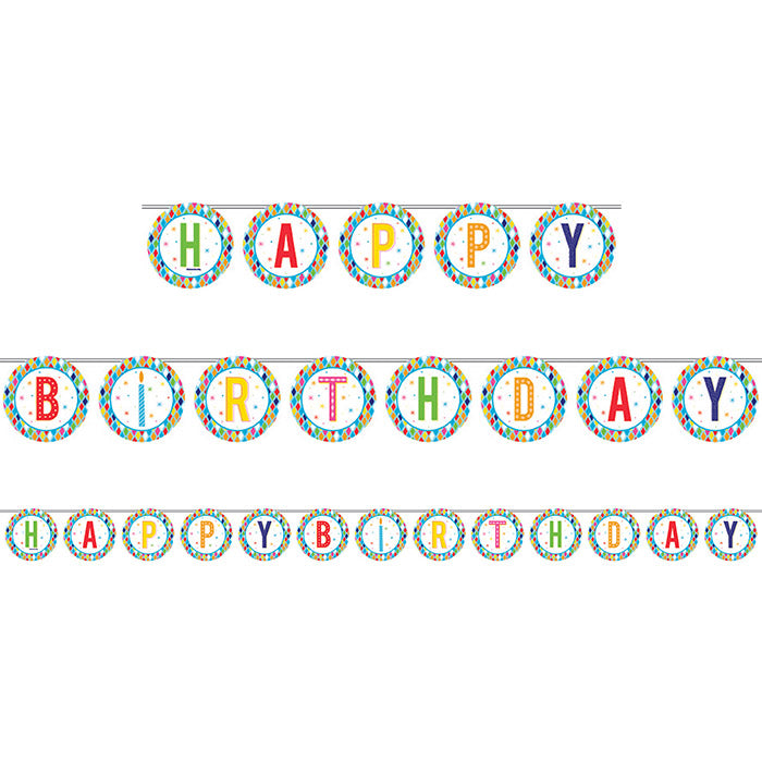 Bright Birthday Banners 12 ct