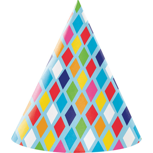 Bright Birthday Party Hats 48 ct