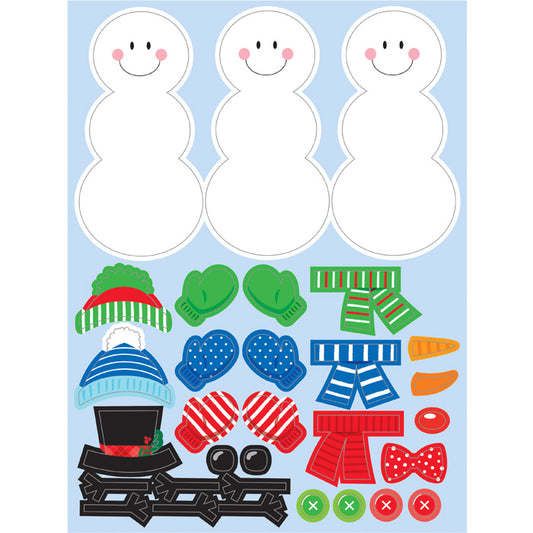 Build A Snowman Stickers 48 ct