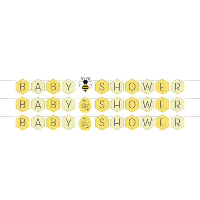 Bumblebee Baby Shower Banners 12 ct