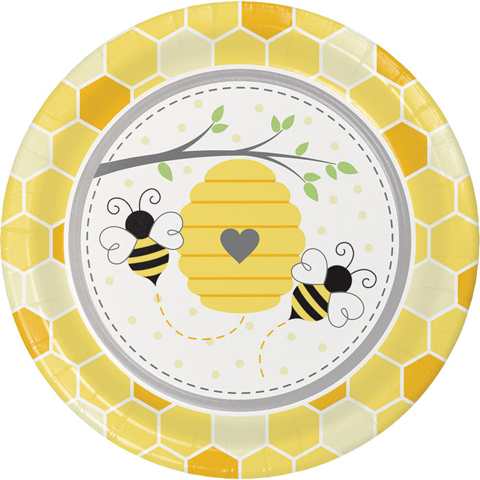 Bumblebee Baby Shower Dinner Plates 96 ct