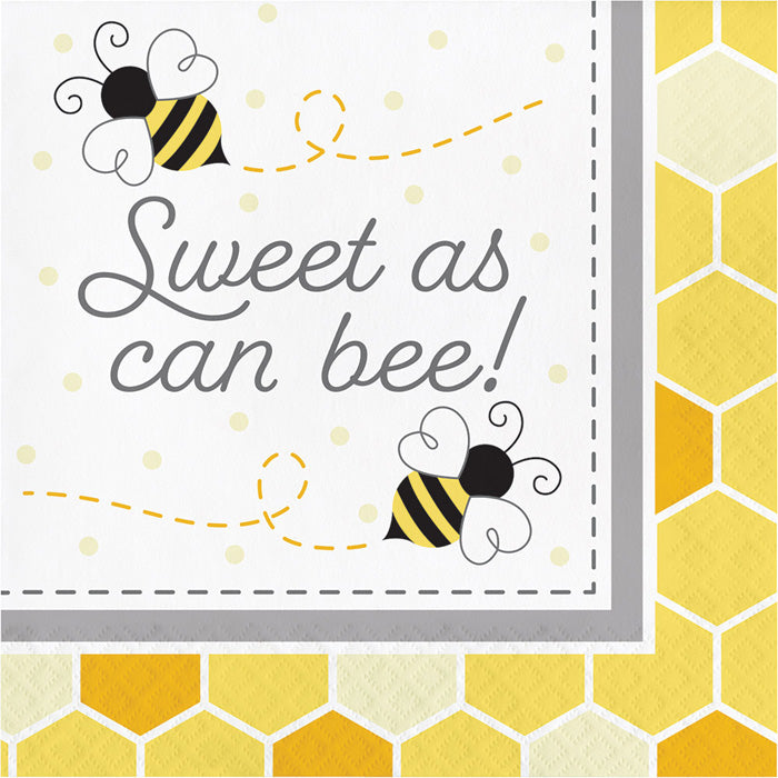 Bumblebee Baby Shower Sweet As Can Be Luncheon Napkins 192 ct