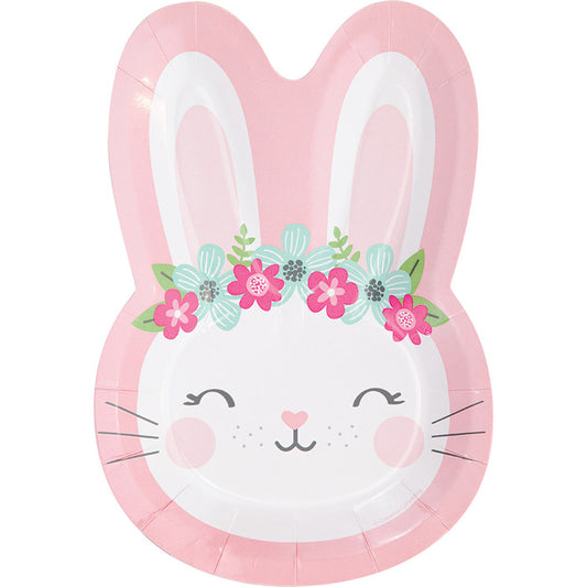 Bunny Party Shaped Dinner Plates 96 ct