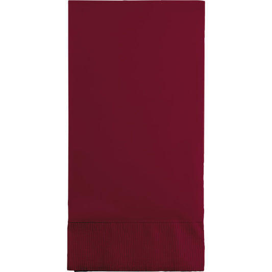 Burgundy 3-Ply Guest Towels 192 ct