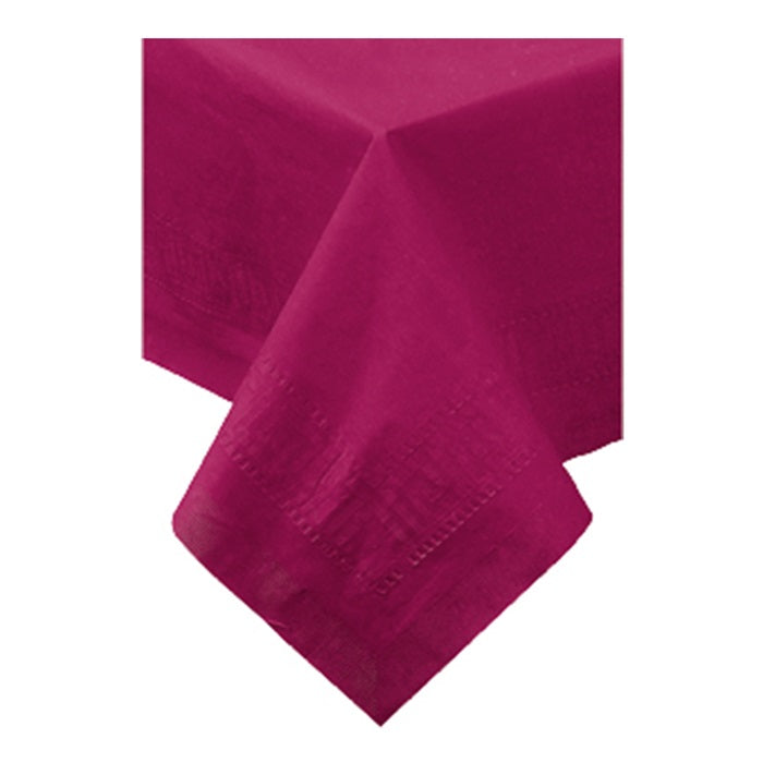 Burgundy Cellutex 54" x 108" Paper Tablecloths 25 ct