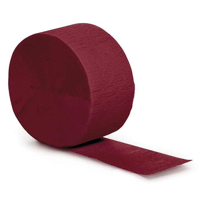 Burgundy Crepe Streamer 12 ct