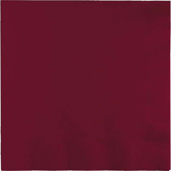 Burgundy Luncheon Napkins 3-Ply 500 ct