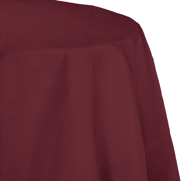 Burgundy Octy-Round Paper Tablecloths 12 ct