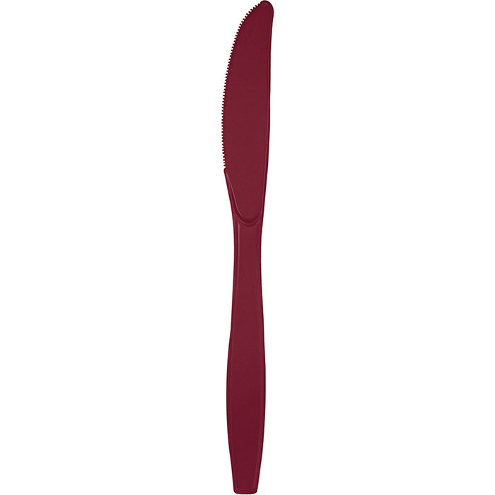 Burgundy Plastic Knives 288 ct