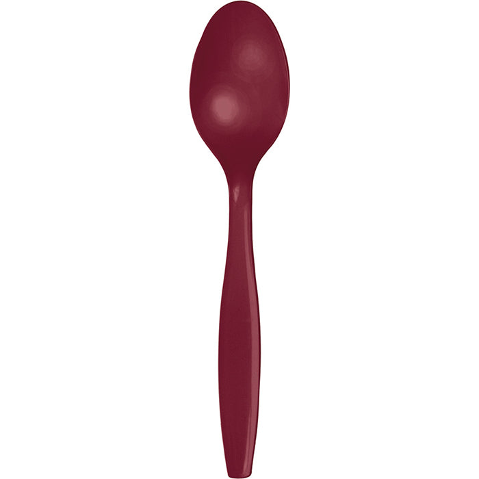 Burgundy Plastic Spoons 288 ct