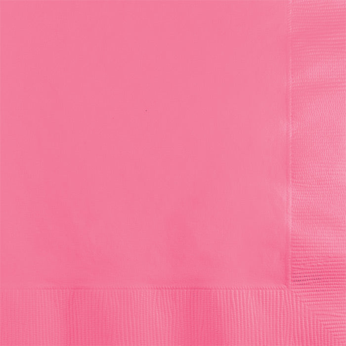 Candy Pink 2-Ply Beverage Napkins 600 ct