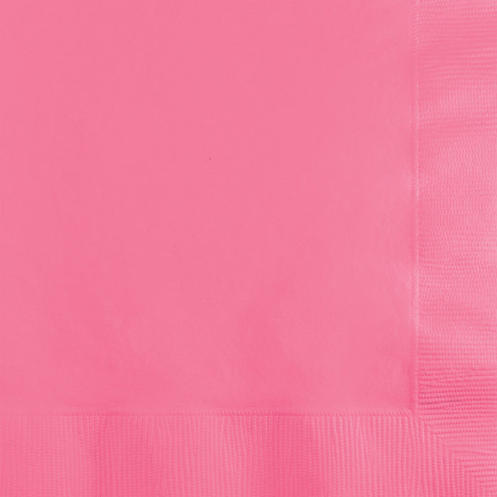 Candy Pink Beverage Napkins 3-Ply 500 ct