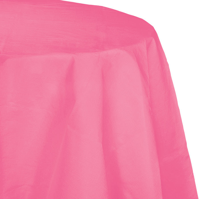 Candy Pink Octy-Round Paper Tablecloths 12 ct