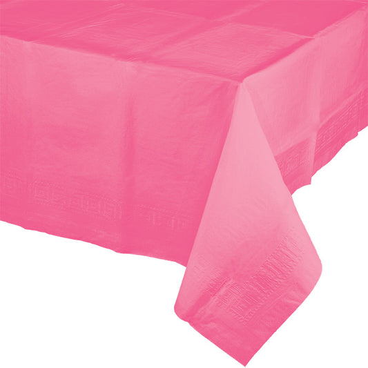 Candy Pink Paper Tablecloths 6 ct