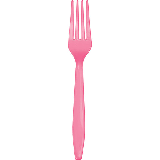 Candy Pink Plastic Forks 288 ct