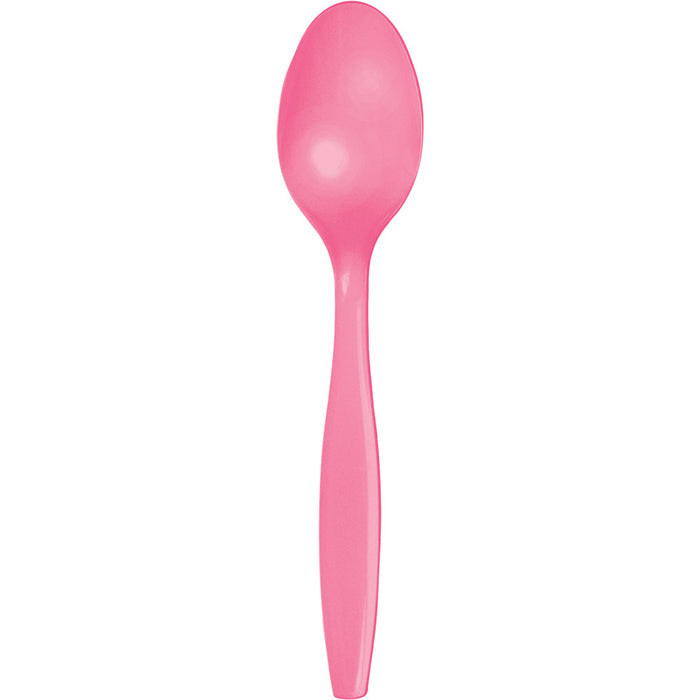 Candy Pink Plastic Spoons 288 ct