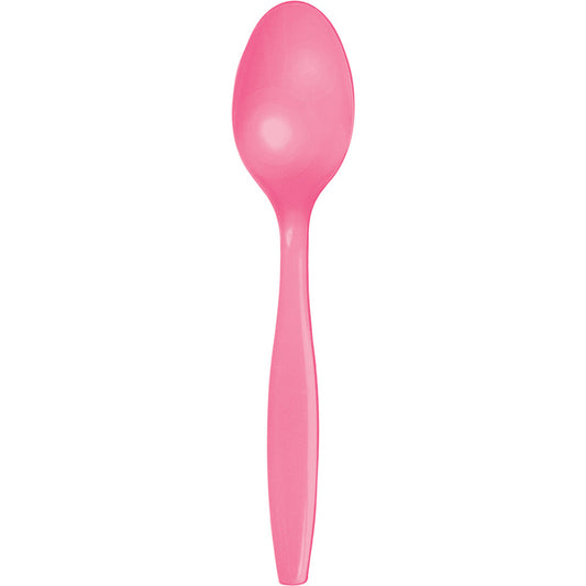 Candy Pink Plastic Spoons 288 ct