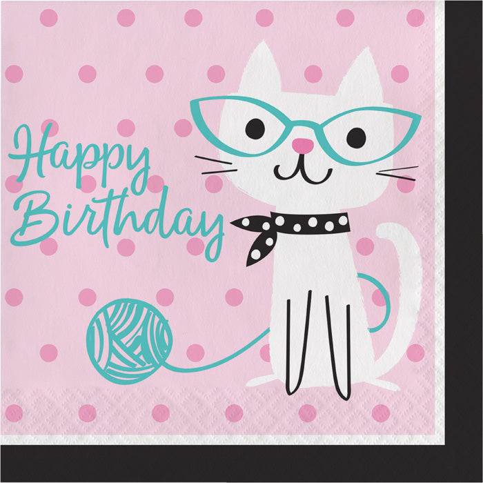 Cat Party Birthday Luncheon Napkins 192 ct