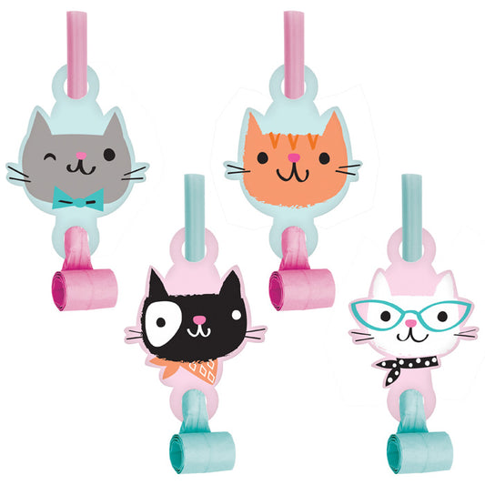 Cat Party Blowers 48 ct