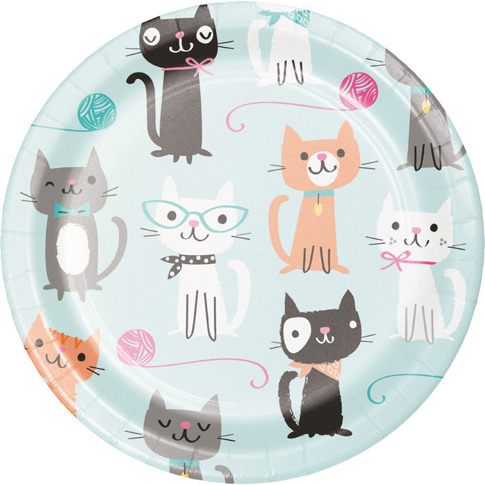 Cat Party Dessert Plates 96 ct