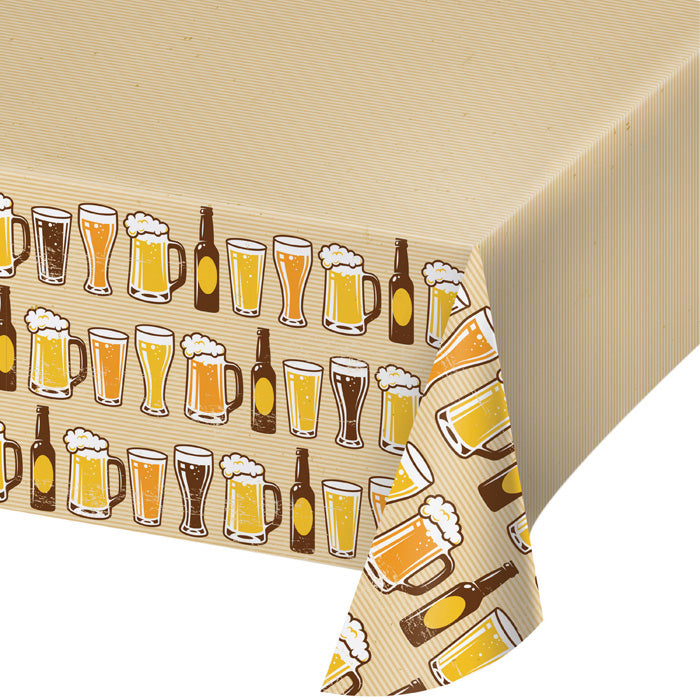 Cheers and Beers Plastic Tablecloths 6 ct