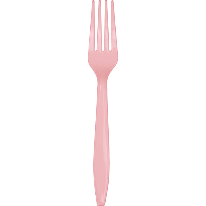 Classic Pink Bulk Plastic Forks 600 ct