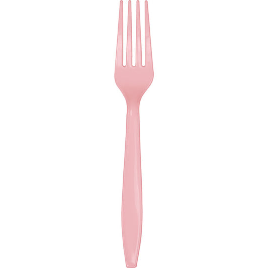 Classic Pink Bulk Plastic Forks 600 ct