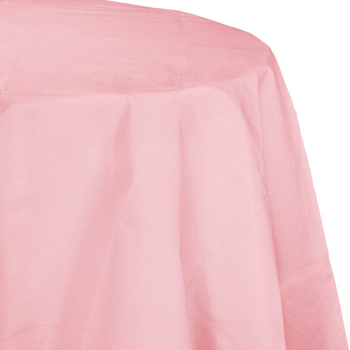 Classic Pink Octy-Round Paper Tablecloths 12 ct