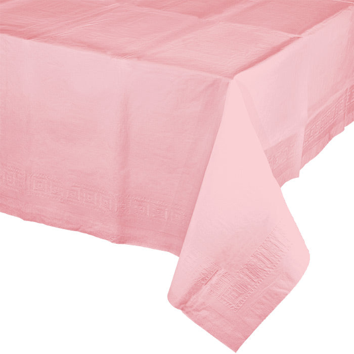 Classic Pink Paper Tablecloths 6 ct