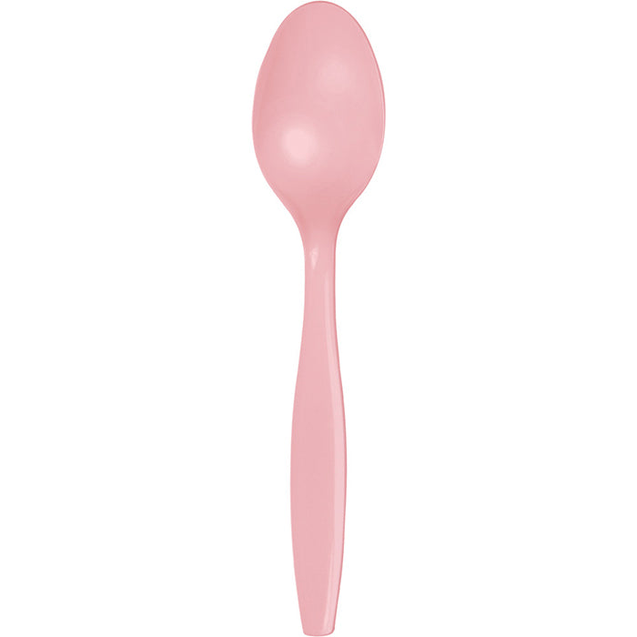 Classic Pink Plastic Spoons 288 ct