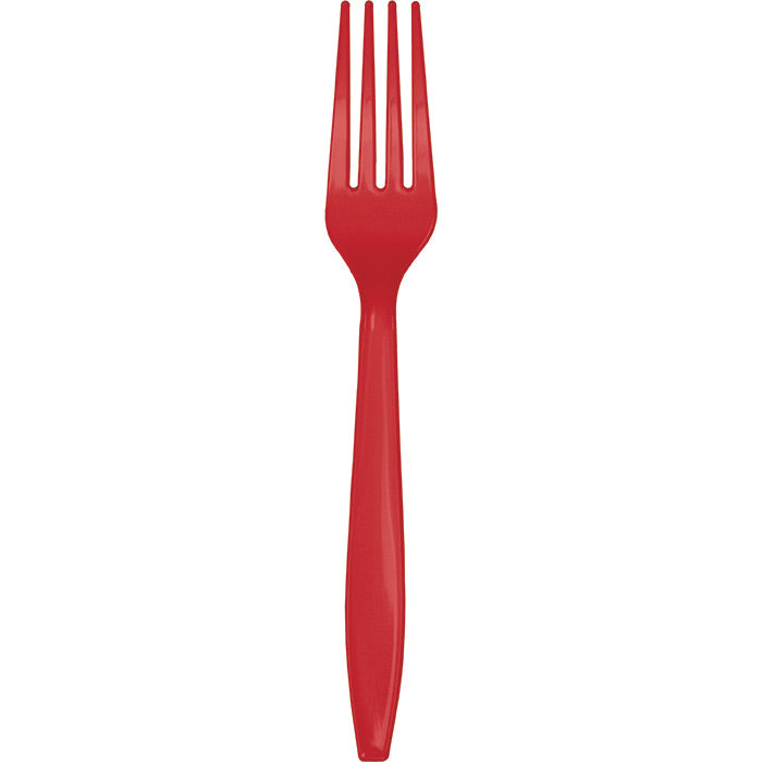 Classic Red Bulk Plastic Forks 600 ct