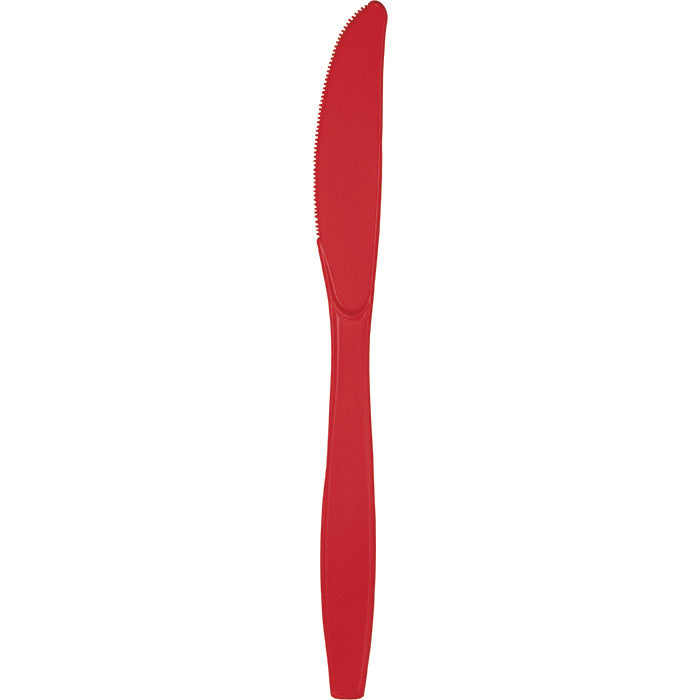 Classic Red Bulk Plastic Knives 600 ct