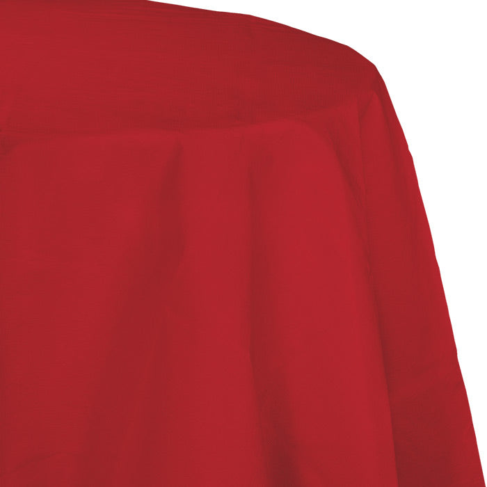 Classic Red Octy-Round Paper Tablecloths 12 ct