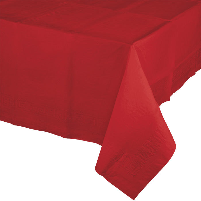 Classic Red Paper Tablecloths 6 ct