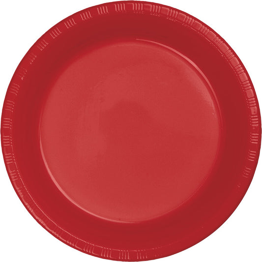 Classic Red Plastic Banquet Plates 240 ct